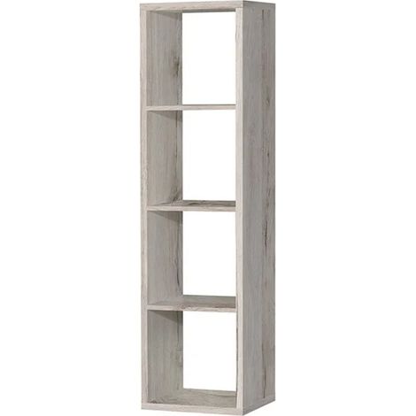 Etagère colonne 4 casiers décor chêne grisé - Classico (1/4)