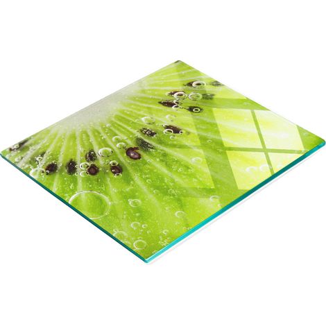 Küchenservierbrett aus gehärtetem Glas mit Kiwi-Motiv, 60 x 52 cm (1/5)