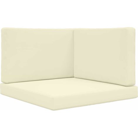 Maison Exclusive - Cuscino per divano da esterno 3 pcs Crema Poliestere