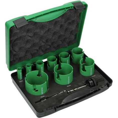 Coffret électricien 9 scies trépan Ø19 à 76mm carbure HIKOKI 754252