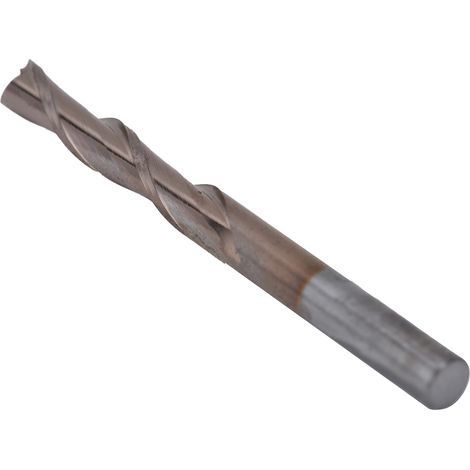Fraise à double goujure en acier au tungstène pour routeur CNC, idéale pour le travail du nylon, de la résine, de l'ABS, de l'acrylique et du PVC (6 x 6 x 32 x 70 mm). (1/5)
