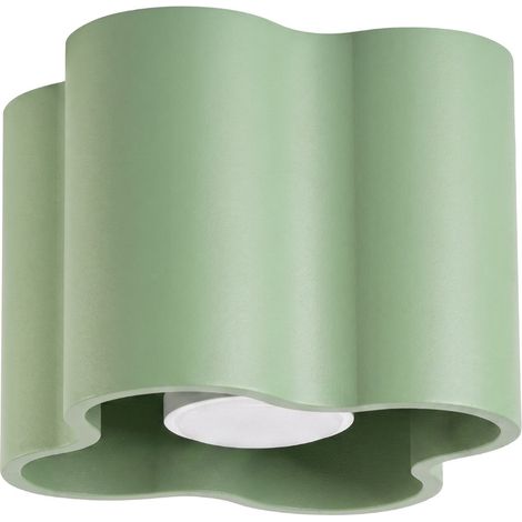 Lámpara de techo OVIO 1 verde salvia aluminio 1xGU10 12cm Sollux (1/5)