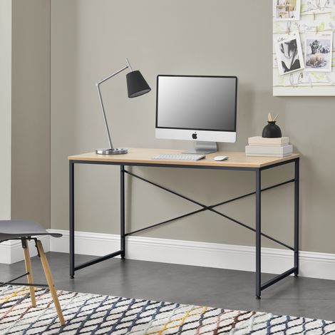 Schreibtisch Røros 120x60x72 cm Eiche-Optik en.casa (1/5)