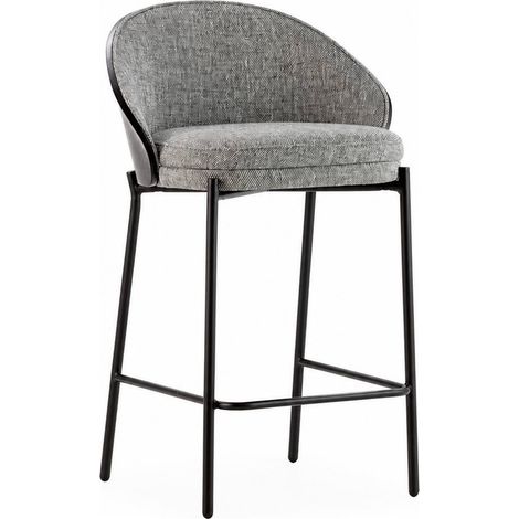 Tabouret de bar gris et noir - gris et noir (1/3)