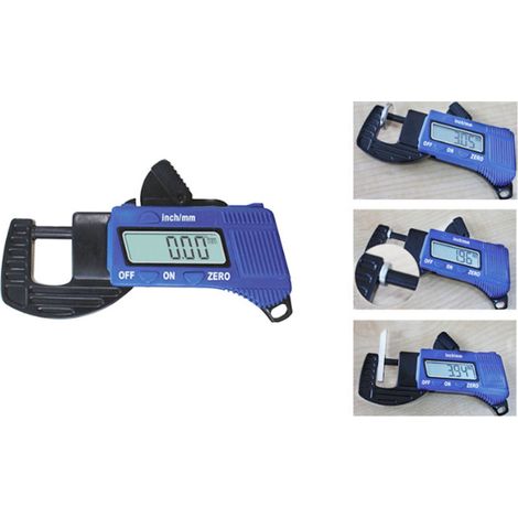 Jauge d'épaisseur numérique carbone 0-12,7 mm CHG07SL, mesure transversale électronique de précision, mini palmer digital avec batterie incluse.