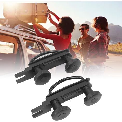Kit de montaje universal para techo: Kit de montaje para techo con pernos en U, tuerca de seguridad y junta de goma para accesorios ligeros de equipaje de techo para varios modelos de automóviles. (1/5)