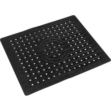 Alfombrilla para fregadero de cocina, alfombrilla para fregadero, alfombrilla de TPR para fregadero en color negro, almohadilla de filtro de agua antideslizante recortable para baño y cocina (31,5 × 2 (1/5)