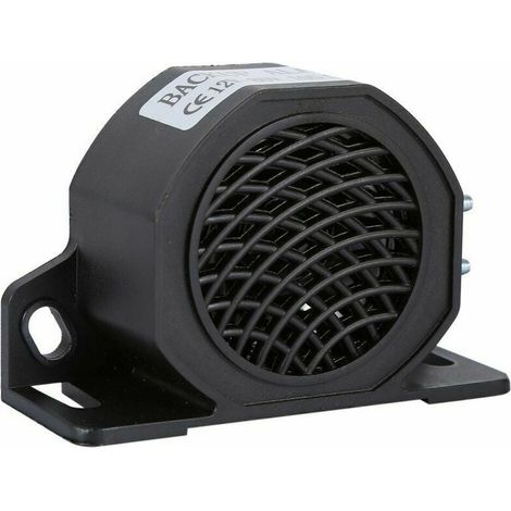Alarma de marcha atrás universal para coches y camiones, 110 dB - Dispositivo de advertencia sonora - Alarma de marcha atrás - Con soporte de montaje - Fabricada en nailon resistente (1/5)