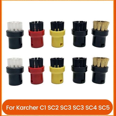 Brosses de rechange rondes pour nettoyeurs vapeur portables SC1, SC2, SC3, SC4 et SC5 (1/5)