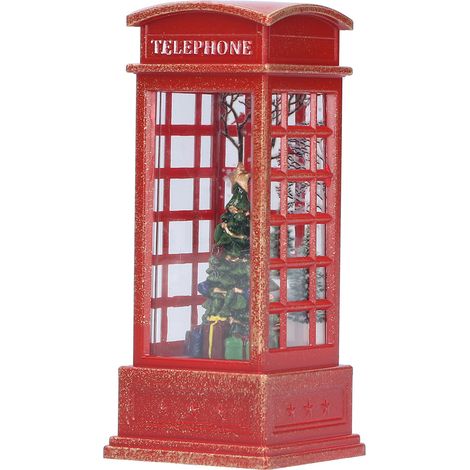 Weihnachtsdekoration, Telefonzelle, Nachtlicht, Wohndekoration, Lichterketten, Geschenkbaum (1/5)