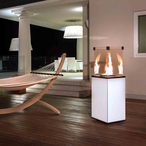 Terrassenheizer Patio Mini Glas weiß manuelle Steuerung 8,2kW (1/5)