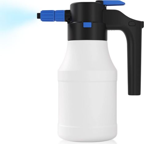 Pulvérisateur électrique 1,5 L pour voiture et plantes, bouteille résistante – Blanc (1/5)