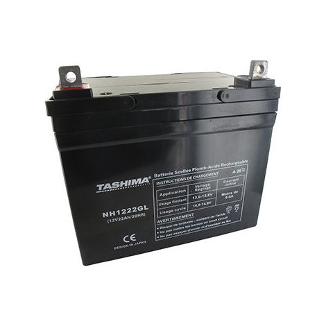 Batería Tashima Gel/agm 100% impermeable 12v, 22a para Vehículo Todo Terreno. L: 195, l: 130, H: 180, + a la Izquierda. - Batería para Poner en Ácido