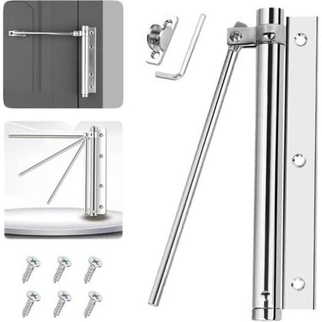 Automatique Ferme-porte Réglable Fermeture De Porte 1 Pièce Ressorts De Ferme-Porte Ferme-Porte Alliage d'Aluminium Fermeture à Ressort Automatique Ferme-Porte En Acier Inoxydable (1/5)