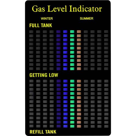 TFA Dostmann Indicatore di Livello del Gas, 98.1127, Magnetico, per bombole di Gas, Riutilizzabile, di Facile Lettura, Nero (1/2)