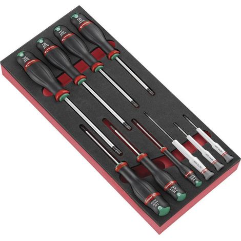 Module Mousse pour 10 Tournevis Protwist - PM.MODA6 - Adapté aux Servantes CHRONO, JET, CHRONO XL, JET XL et JET+ - Matériau Robuste et Durable - Convient pour une Utilisation Professionnelle