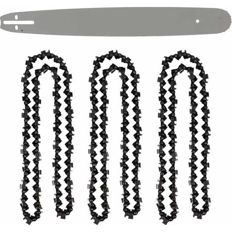 Guide 20 Pouces (50 cm) pour tronçonneuse Lot de 3 chaînes 76 maillons - Blanc (1/3)