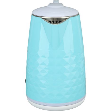 Doppel-Wasserkocher aus Edelstahl, 2000 W, mit automatischer Abschaltfunktion und Überhitzungsschutz, 220-V-EU-Stecker, Blau (1/5)