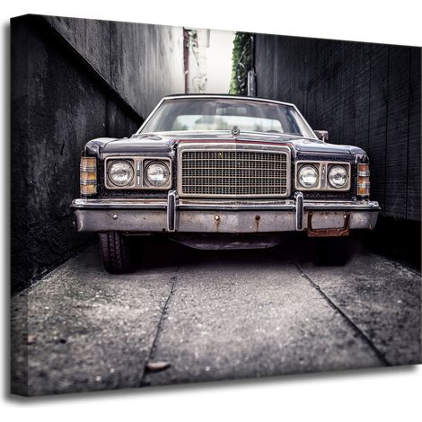 Leinwanddruck Vintage Retro Auto 50x40 cm