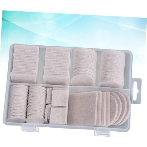 Lot de 104 patins adhésifs antidérapants en feutre beige pour pieds (1/5)