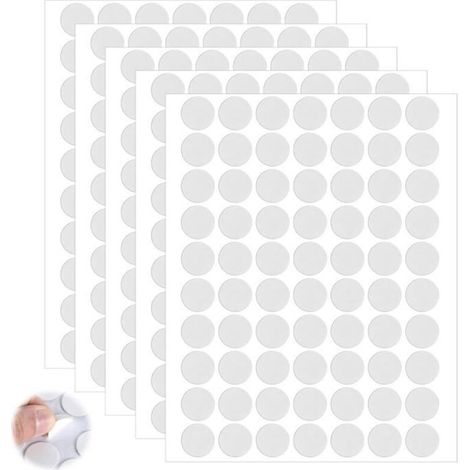 350pc pastilles adhésives double face Transparents Amovibles Petits autocollants Double face Pour la maison,le bureau,la décoration (1/5)