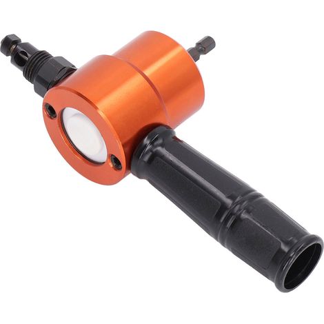 Ciseau électrique 360° double tête pour tôle, accessoire perçage-découpe, lame rotative YT-160AS, outil universel de découpe métal, usage professionnel bricolage. (1/5)
