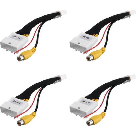 Câble adaptateur RCA pour caméra de recul avec commutateur d'entrée vidéo 24 broches (4 pièces) pour Renault Stepway, Vivaro, Dacia Sandero et Clio 4. (1/5)