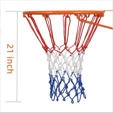 Filet de basket professionnel 2 pièces, filet de remplacement de basket-ball, filet pour panier de basket, panier de basket, 3 couleurs, filet pour panier de basket extérieur MOONSTARS (1/4)