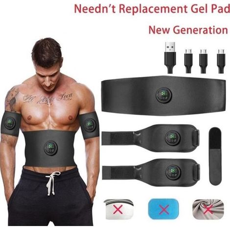 Appareil de stimulation musculaire - Non spécifié - Rechargeable USB - 6 modes - 15 intensités - Cuir souple (1/4)