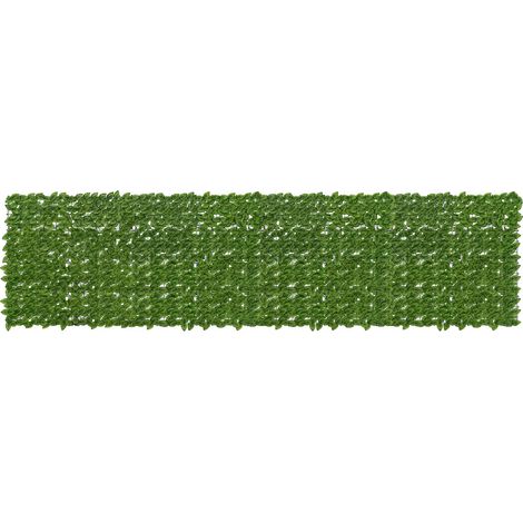 Pantalla de balcón con hojas Verde y amarillo 400 x 100 cm
