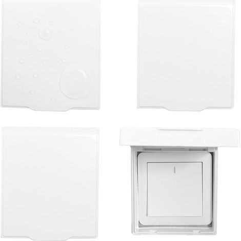 CCYKXA4 Pièces Type 86 Autocollant Cache Prise Murale Caches Prises étanche Couvercle Prise Electrique Murale Protege Interrupteur Mural Intégrale (Blanc)