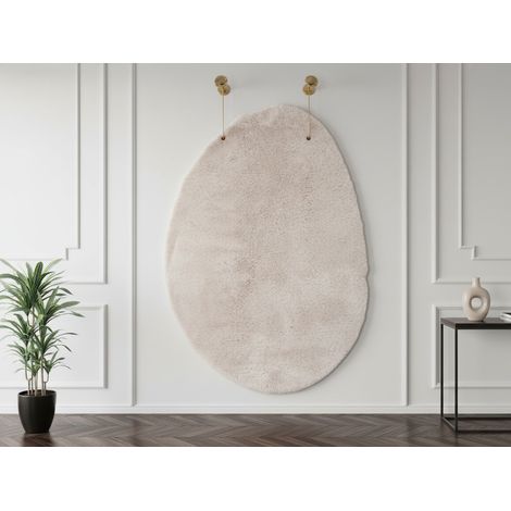BOBOCHIC - Tapis poils long COLBY forme organique uni (1/4)
