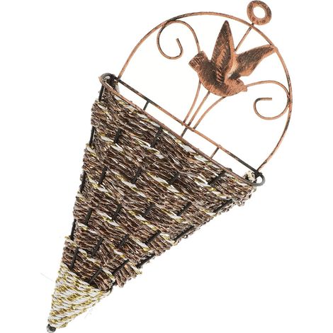 Jardinière murale Kisangel en tissu marron, empilable avec pot intérieur amovible, idéale (1/5)