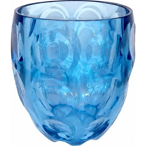 GUZZINI Bicchiere Basso Bubbles Blu – Bicchiere in Plastica Colorato Design Moderno