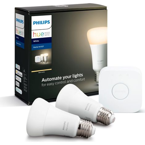 Philips Hue Pack De 2 Ampoules White - 9,5 W - E27 - Bluetooth (1/3)