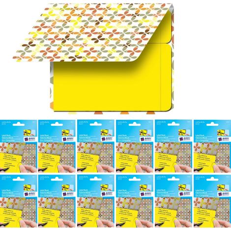 12x Etiketten-Block mit 80x Haftnotizen Gelb (1/2)