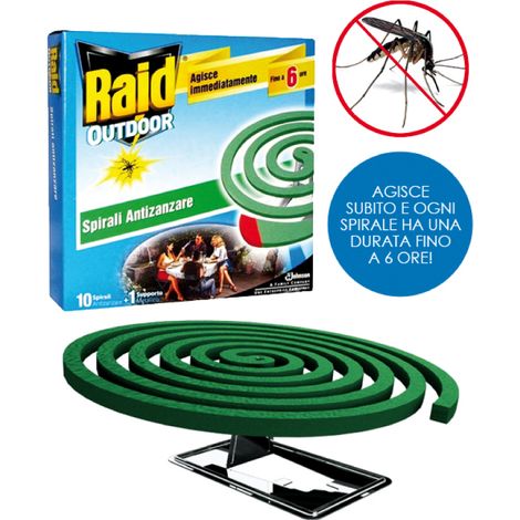 Raid SPIRALI ANTIZANZARE 10 pz. 24.00 pz