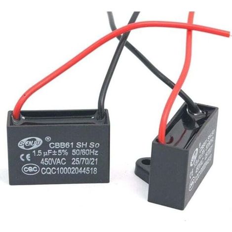 Reduktionskondensatoren, 8 Stück CBB61 450 V AC 50/60 Hz Lüftermotor-Stromkondensator 1,5 µF (1/5)
