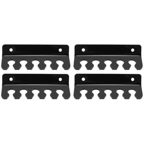 Kabelklemme/Halter, robuste 5-Steckplatz-Kabelmanagement-Organizer für Wand und Büro, einfach zu verwenden im Büro und zu Hause, Acrylmaterial (Schwarz) Schwarz - (1/5)