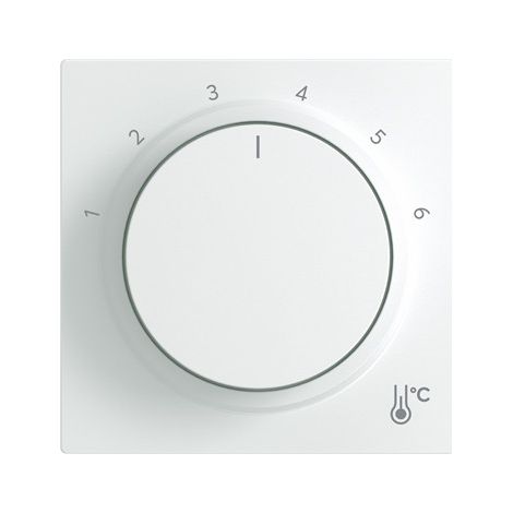 Busch-Jaeger Zentralscheibe mit Aufdruck Skala 1 … 6 für Raumtemperaturregler Drehknopf studioweiß - Busch-art linear® (1794 R-44G), 2CKA001710A4207