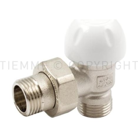 Valvola termostatizzabile angolare radiatore dn10 g3/8 1/2x16 tiemme 3331 3330007