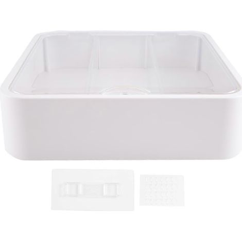 Vitrine murale transparente pour figurines, présentoir réglable avec porte, blanche (1/4)