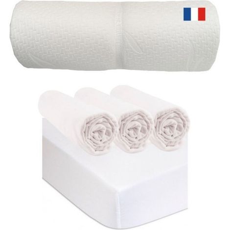 Matelas de voyage 60x120 cm + 3 Draps housse Coton + 2 Alèses (1/5)