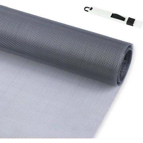 Zanzariera a rotolo 1,2 x 2,5 m, per finestra con 2 spazzole per la pulizia, protezione contro zanzare e insetti (1/5)
