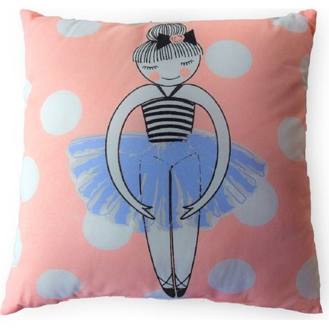 Coussin enfant imprimé en coton 40x40cm (1/3)