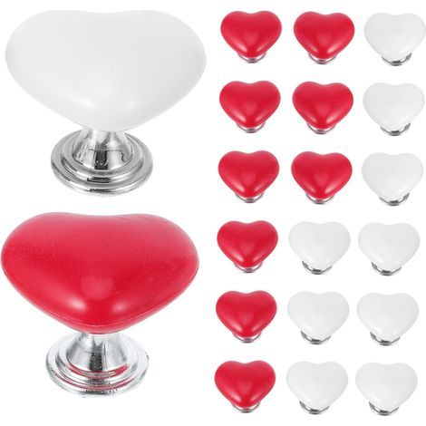 20 pièces Boutons de Réservoir Toilette, Blanc, Rouge