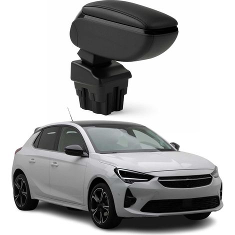 OMAC Armlehne für Opel Corsa F 2019-2026 - Snap-On - ABS + Kunstleder - Keine Bohrung oder Installation - Einfache Montage Black (1/5)