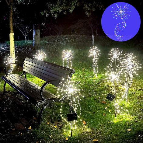 1. Wasserdichte LED-Solarleuchte für den Außenbereich in Form eines Feuerwerks, Lichterkette für Rasen, Garten, Landschaft und Hofdekoration.