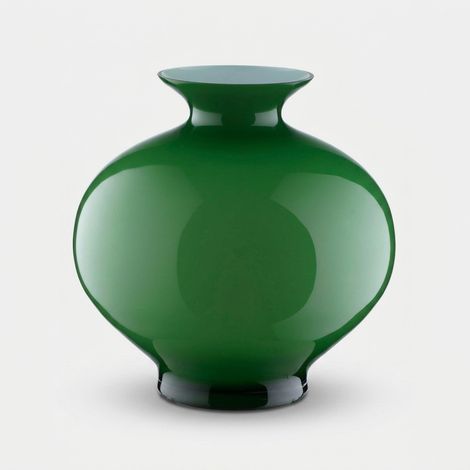 Vaso decorativo in vetro soffiato Made in Italy Aurora - Verde (1/2)