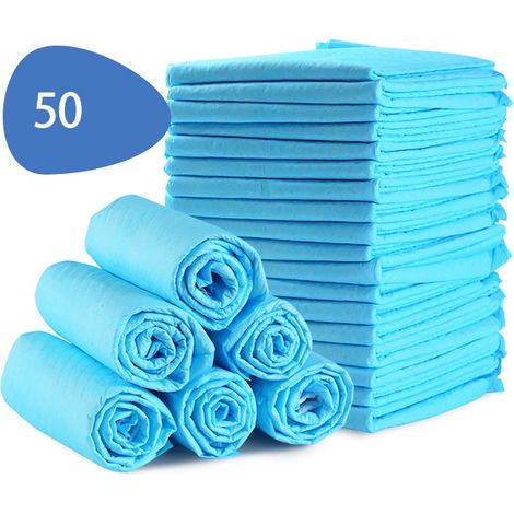Tapis Pour Chien - Jetable - 45 x 60 cm - Anti-Fuite - Absorbant - Pour Apprentissage Propreté Chiot - 50 Pièces